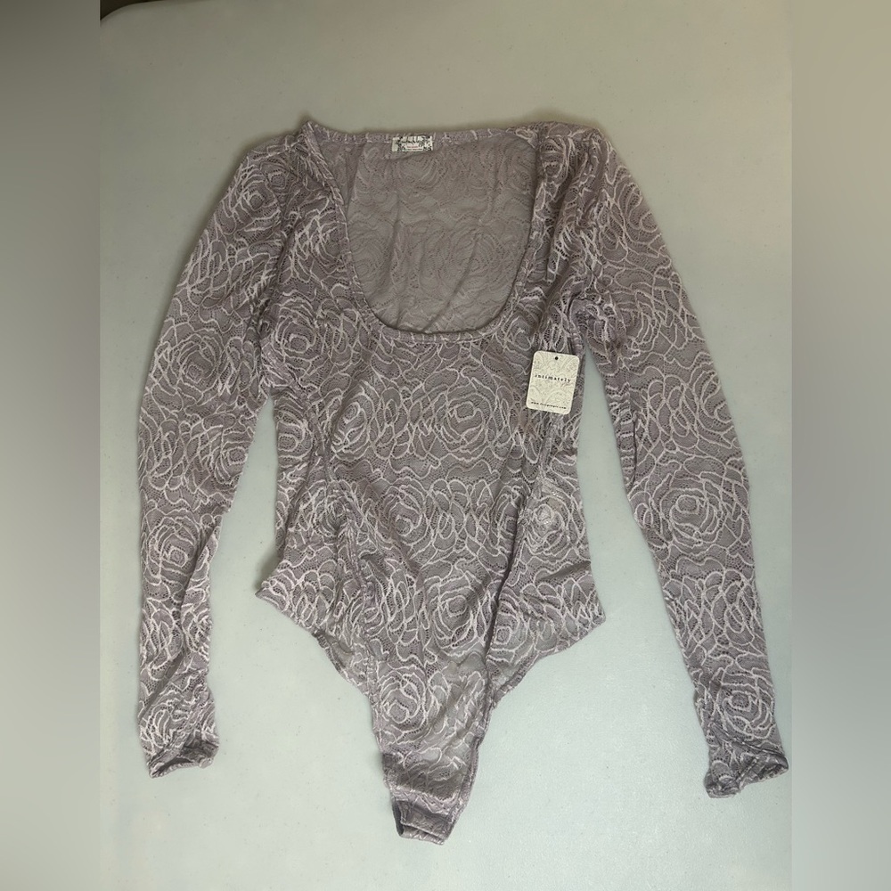 Free People Intimately Free In My Head Floral Lace Thong Bodysuit Size XS NWT - Picture 2 of 6